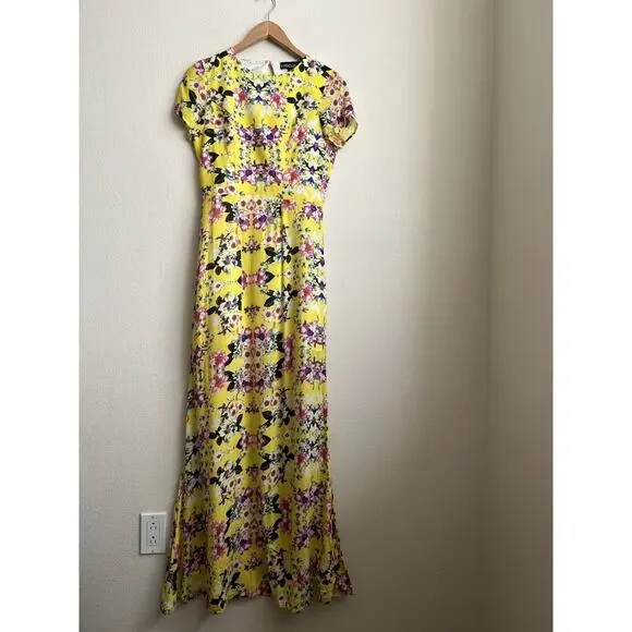 NBD X The XNAVEN Twins Into The Light Floral Yellow Canary Maxi Dress - Picture 2 of 6